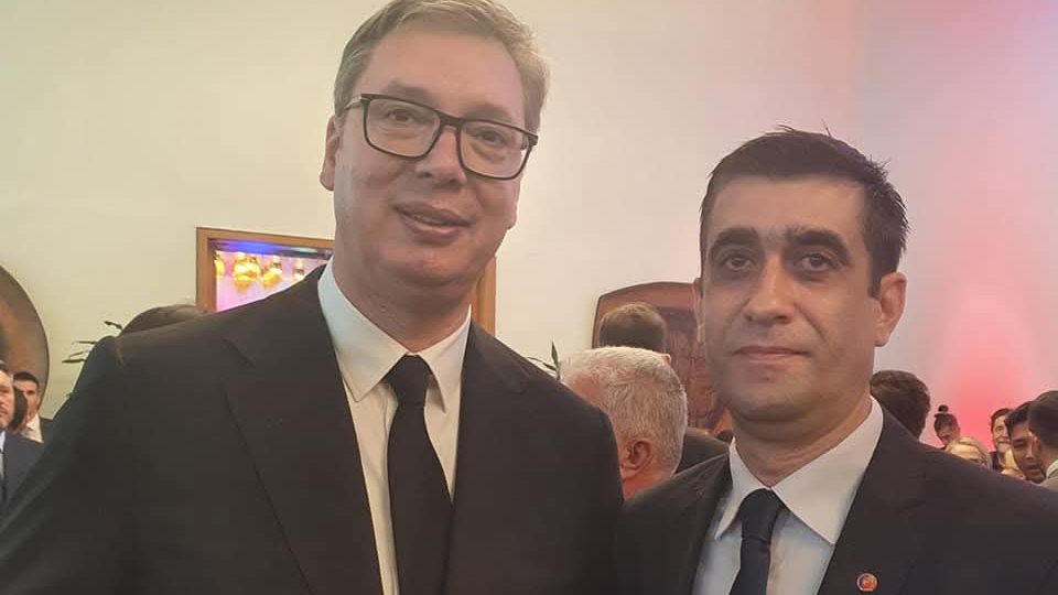 Aleksandar Vučić, President of the Republic of Serbia, and Stefan Stojkov, President of the National Council of the Bulgarian National Minority in Serbia