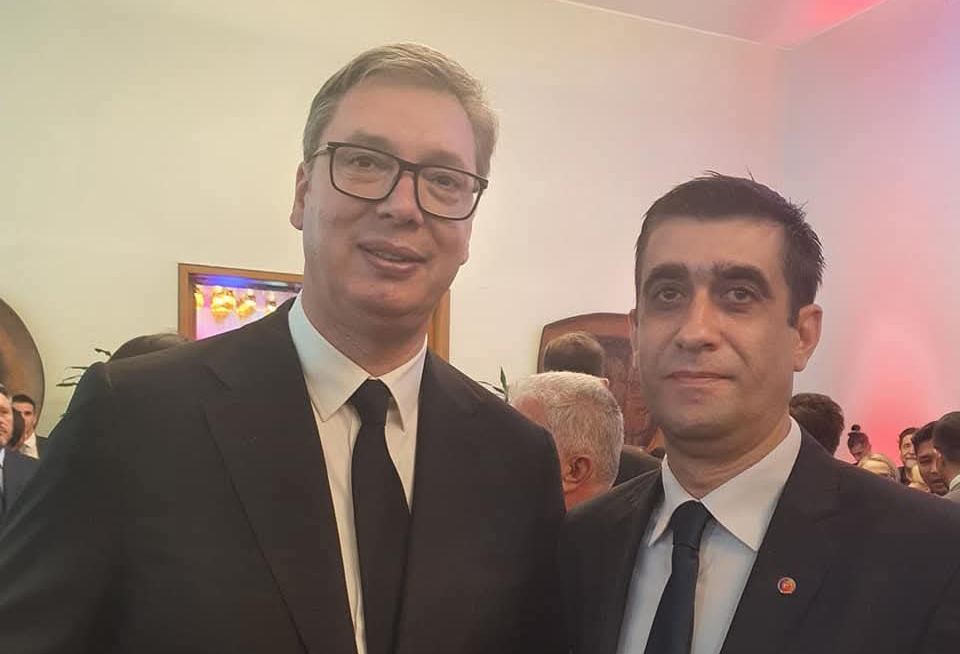 Aleksandar Vučić, President of the Republic of Serbia, and Stefan Stojkov, President of the National Council of the Bulgarian National Minority in Serbia